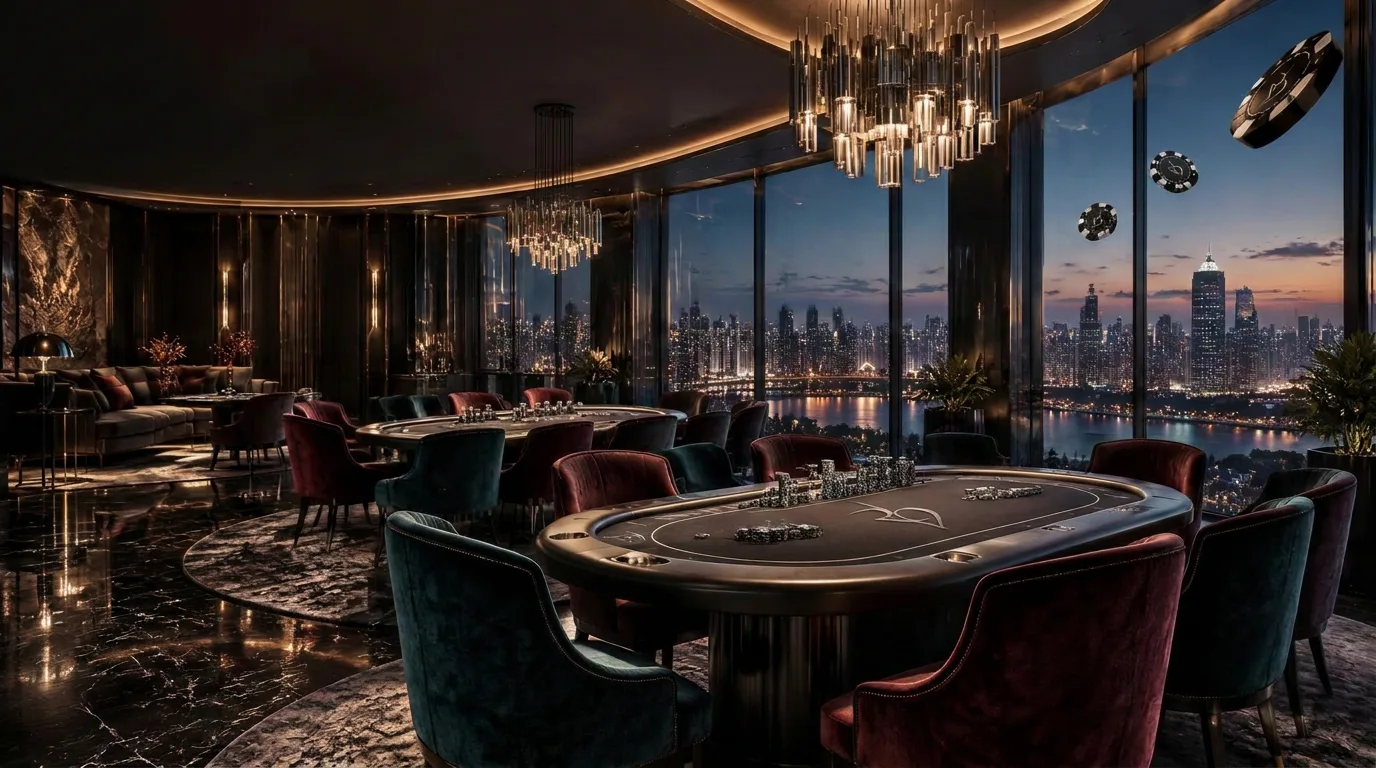 Concept view of the REXO9 members’ poker salon